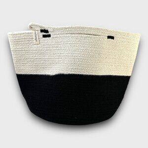Foldable MIA Mélange Cotton Basket Bath Plants Medium NWOT Organize Storage